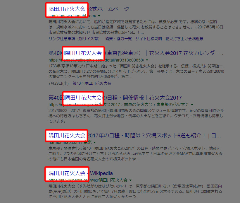 記事タイトルに狙ったキーワードが含まれているか？